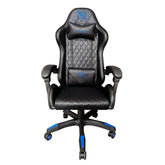 Silla Gamer Necnon Ngs-01 Foam Cojín Lumbar Y Cabeza Negro Con Azul Nbsg0123c4
